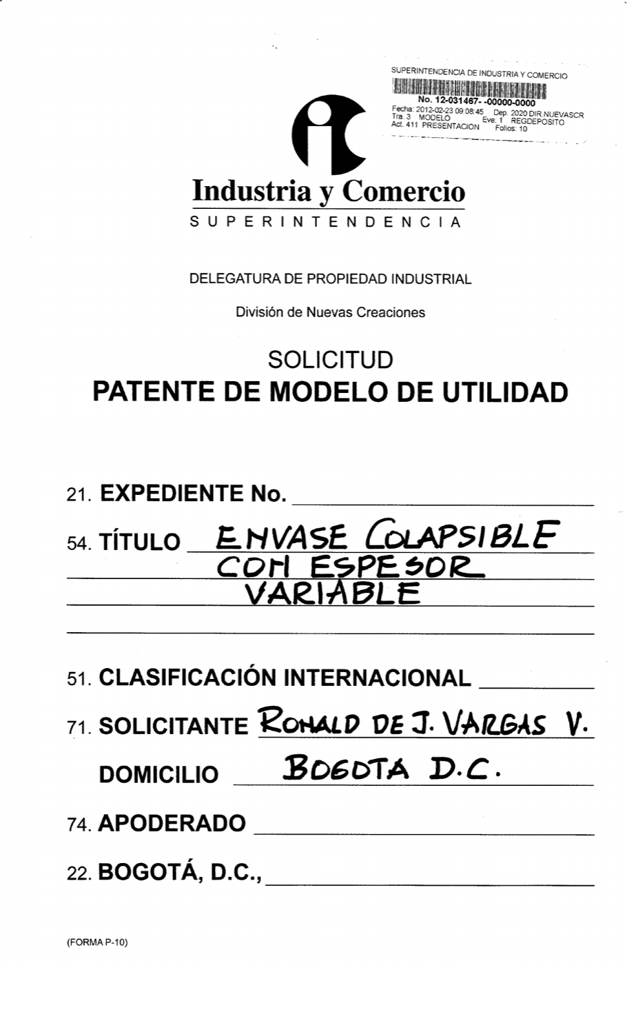ENVASE DOSIFICADOR DE GOTAS CON ESPESOR INTERNO VARIABLE