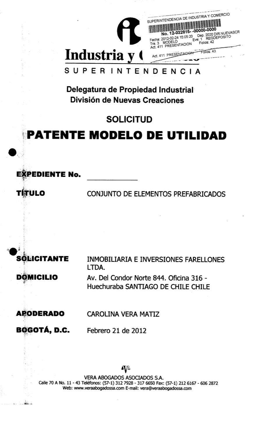 CONJUNTO DE ELEMENTOS PREFABRICADOS