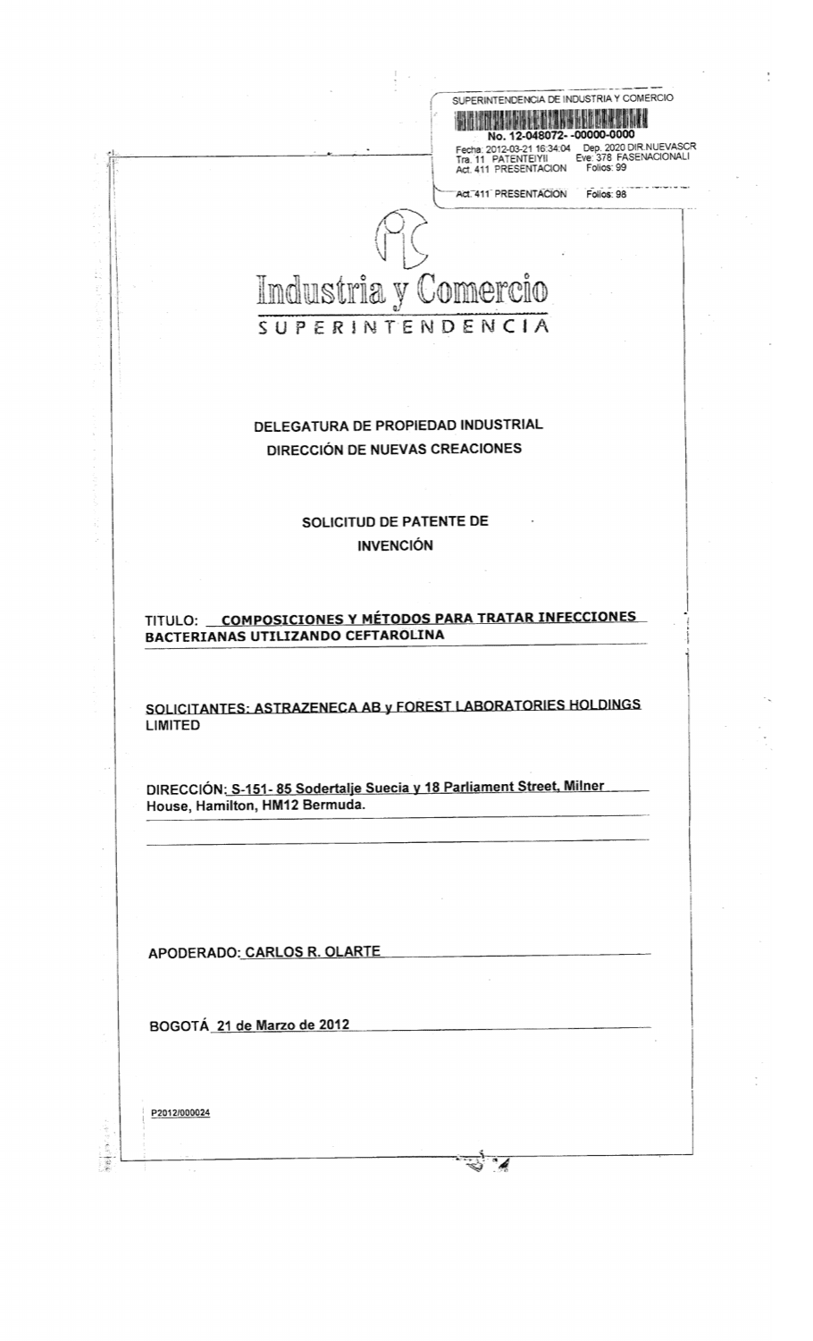 COMPOSICIONES QUE COMPRENDEN CEFTAROLINA