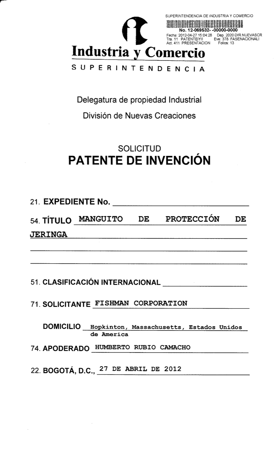MANGUITO DE PROTECCIÓN DE JERINGA