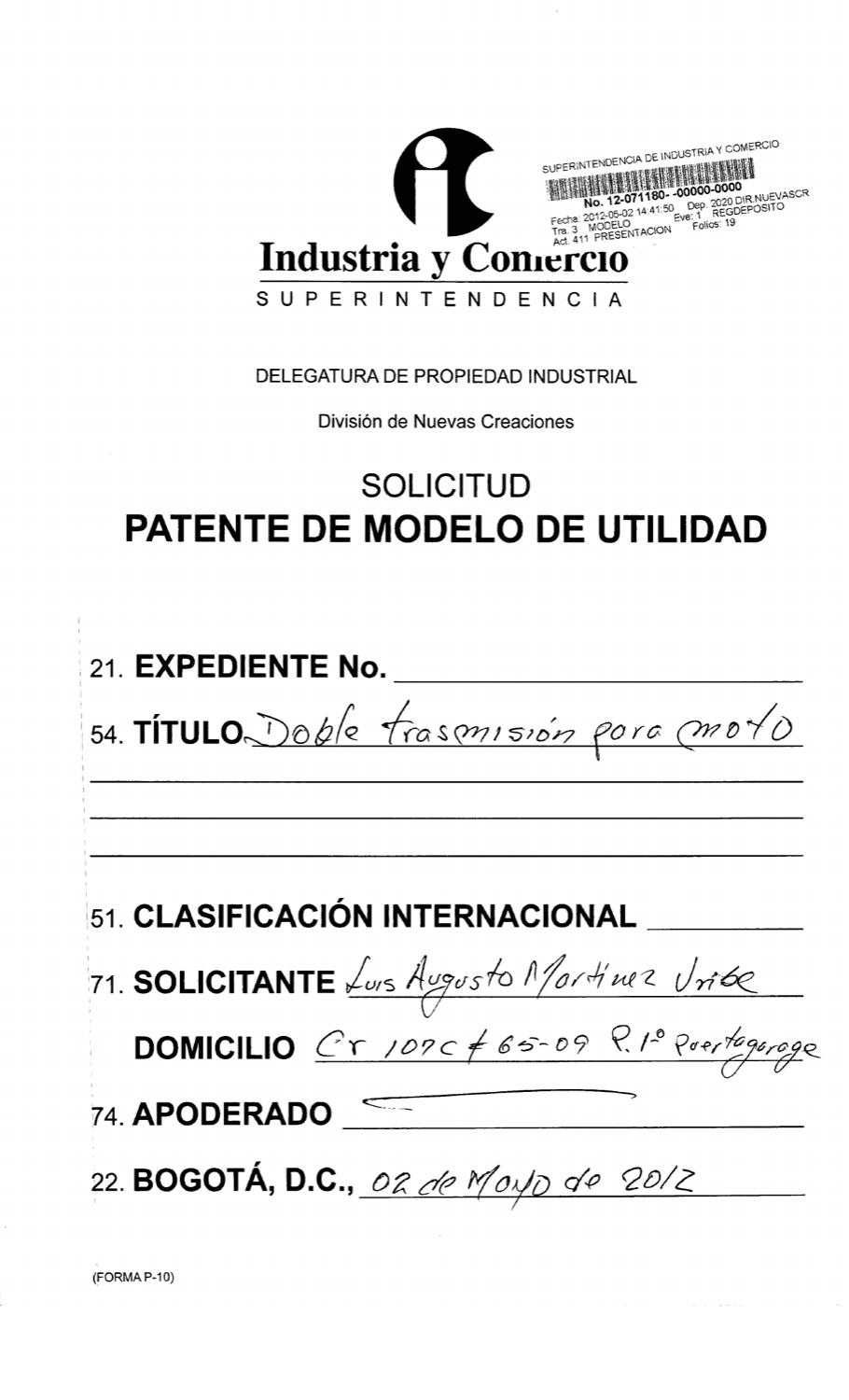 DOBLE TRASMISIÓN PARA MOTOCICLETA