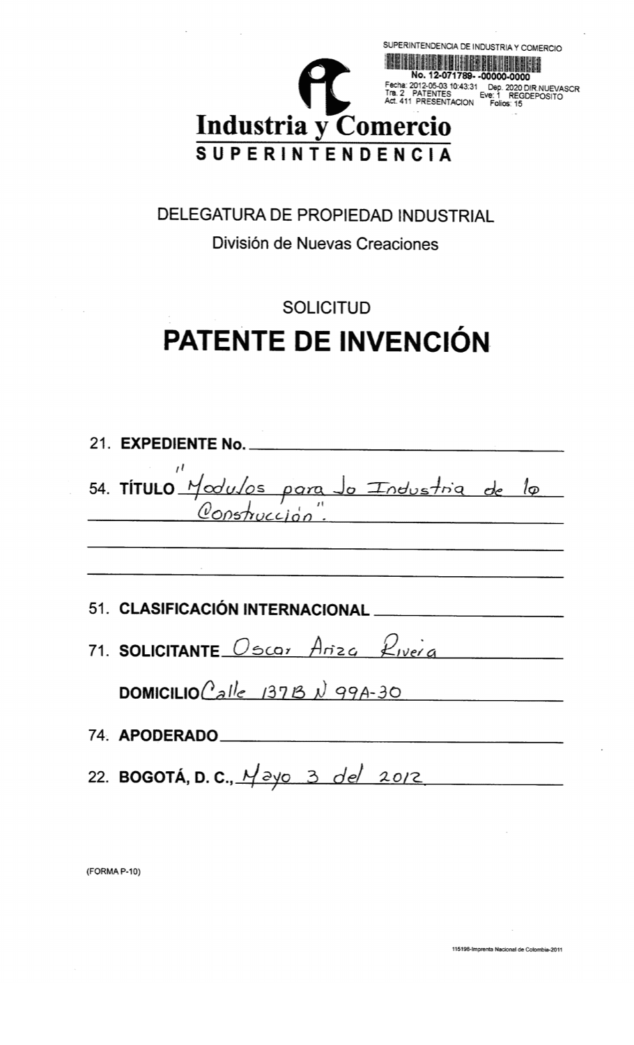MÓDULOS PARA LA INDUSTRIA DE LA CONSTRUCCIÓN