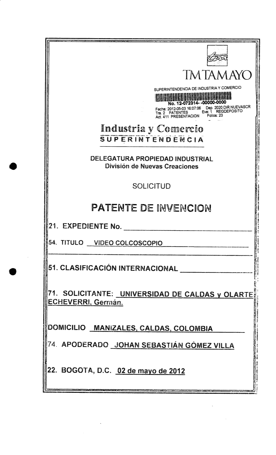 VIDEO COLPOSCOPIO