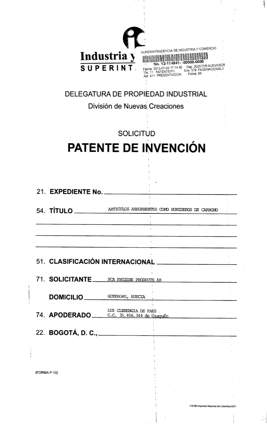 ARTÍCULOS ABSORBENTES COMO SUMIDEROS DE CARBONO