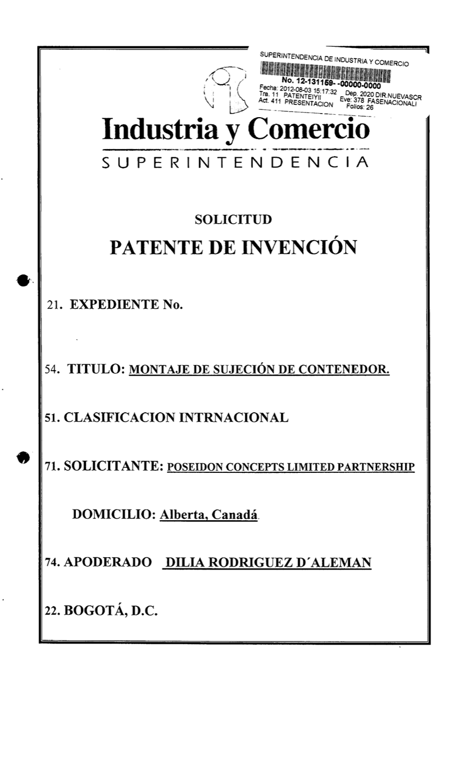 MONTAJE DE SUJECIÓN DE CONTENEDOR