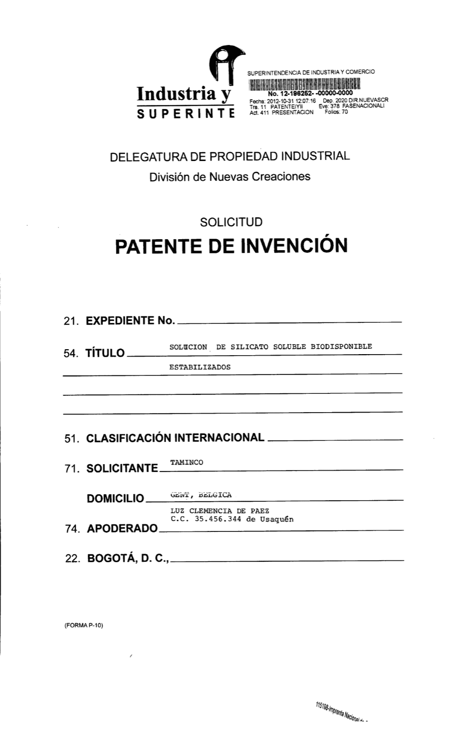 COMPOSICIÓN DE SILICATO DISUELTA ESTABILIZADA POR AL MENOS DOS OSMOLITOS SELECCIONADOS.