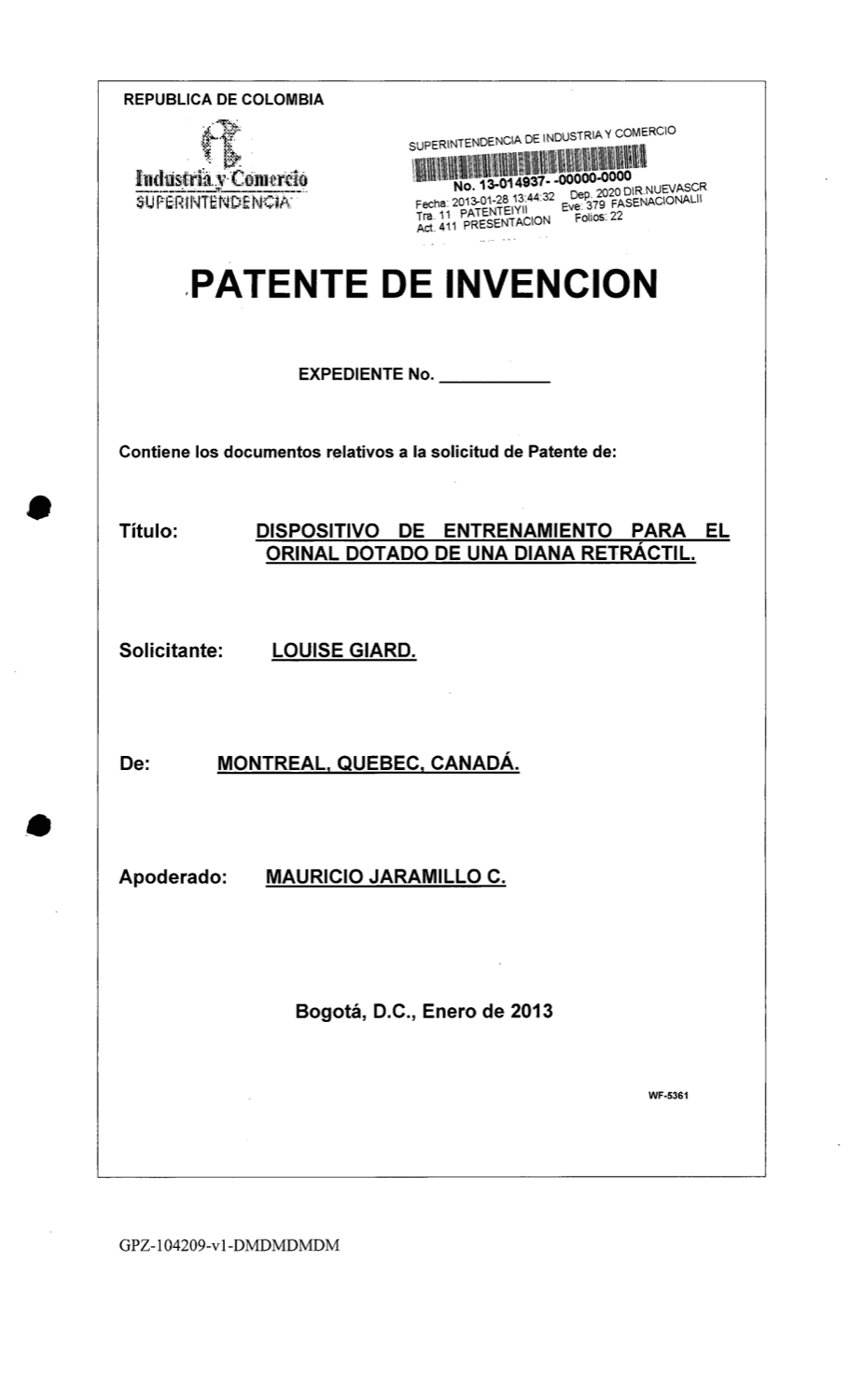 DISPOSITIVO DE ENTRENAMIENTO PARA EL ORINAL DOTADO DE UNA DIANA RETRACTIL