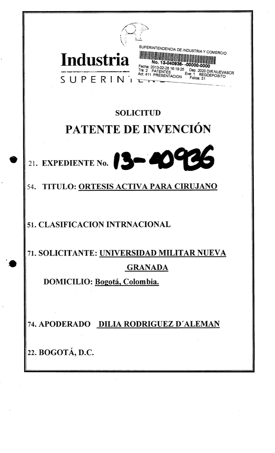 DISPOSITIVO DINÁMICO CON CAPACIDAD DE SOPORTE A LA REGIÓN PÉLVICA