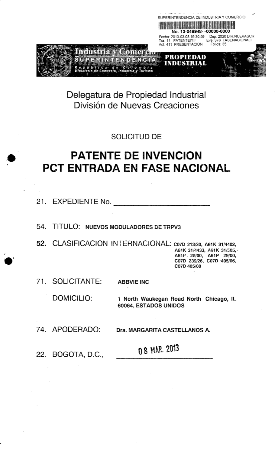 NUEVOS MODULADORES DE TRPV3