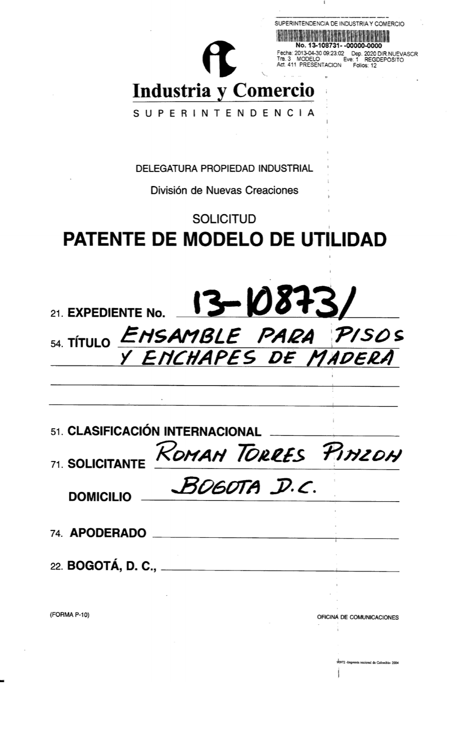 ENSAMBLE PARA PISOS Y ENCHAPES DE MADERA