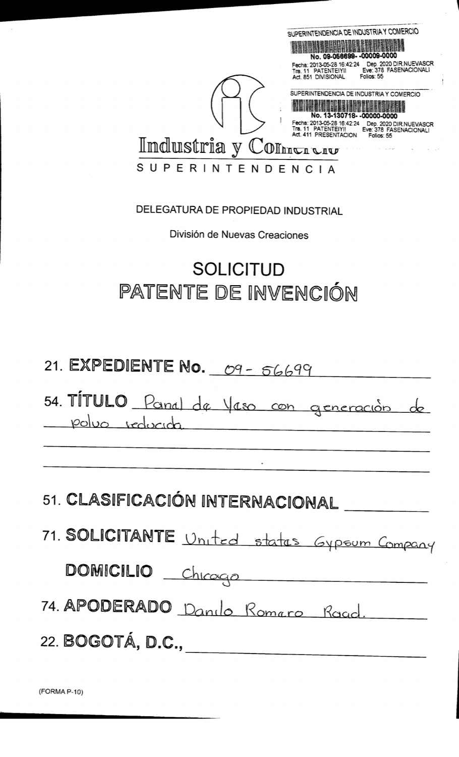 PANEL DE YESO CON GENERACION DE POLVO REDUCIDA