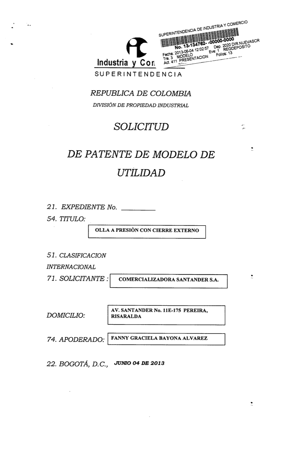 OLLA A PRESIÓN CON CIERRE EXTERNO