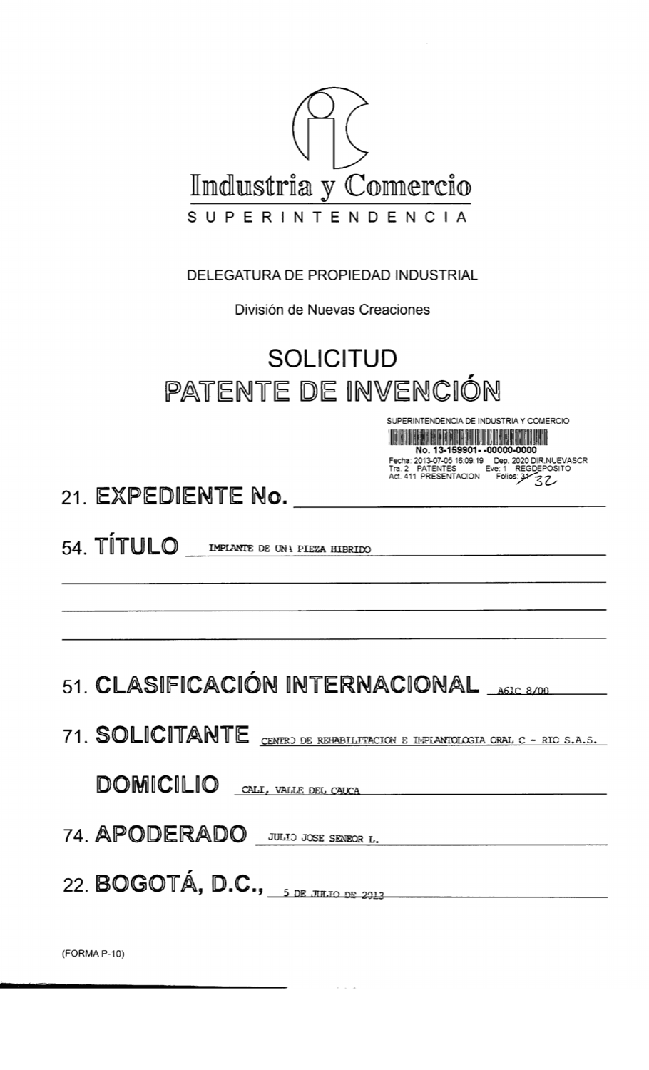 IMPLANTE DE UNA PIEZA HIBRIDO