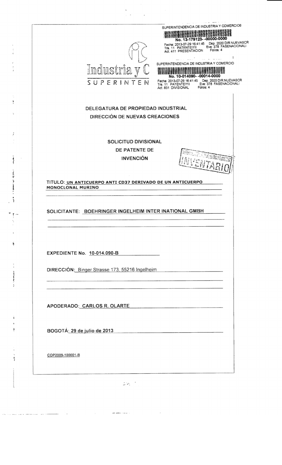 ANTICUERPO ANTI-CD37 DERIVADO DE UN ANTICUERPO MONOCLONAL MURINO