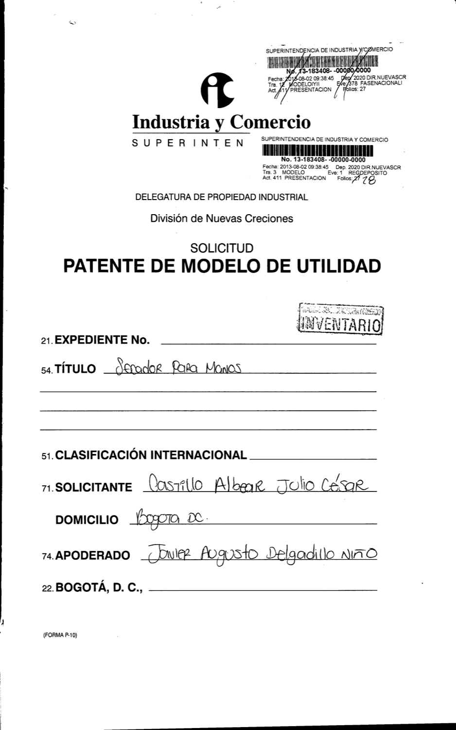 SECADOR PARA MANOS