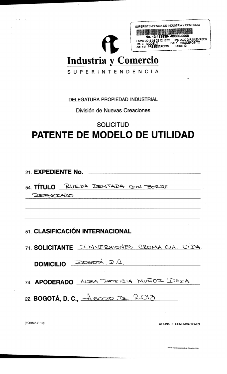 RUEDA DENTADA CON BORDE REFORZADA