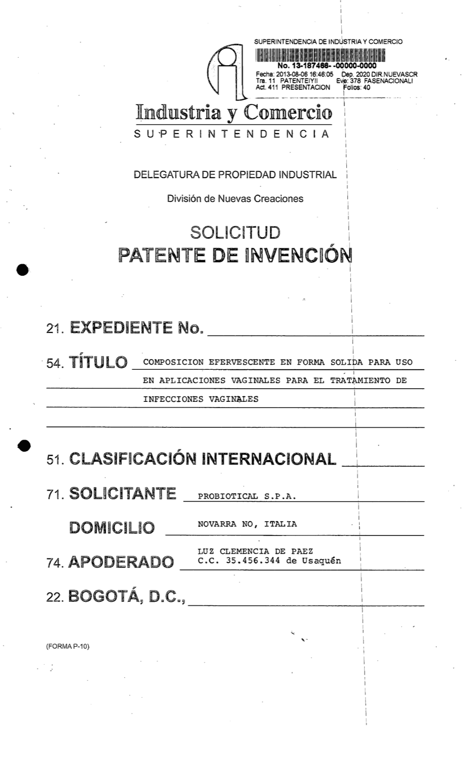 COMPOSICIÓN EFERVESCENTE EN FORMA SÓLIDA QUE COMPRENDE CEPAS BACTERIANAS PROBIÓTICAS