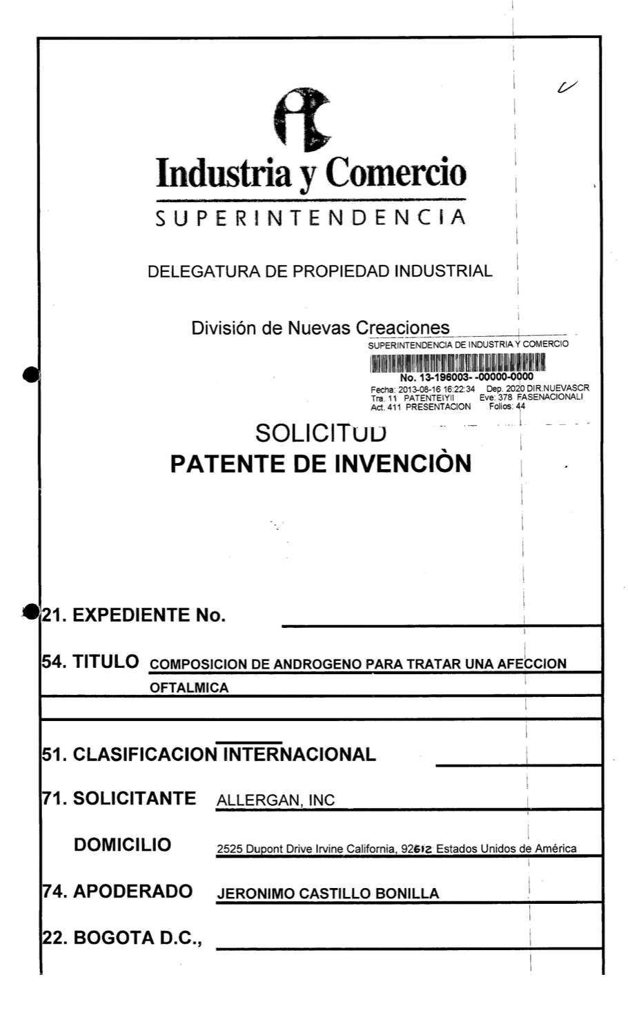 EMULSIÓN OFTÁLMICA DE TESTOSTERONA