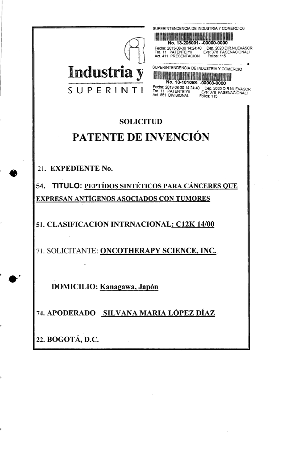 VACUNAS PEPTIDICAS PARA CANCERES QUE EXPRESAN ANTIGENOS ASOCIADOS CON TUMORES