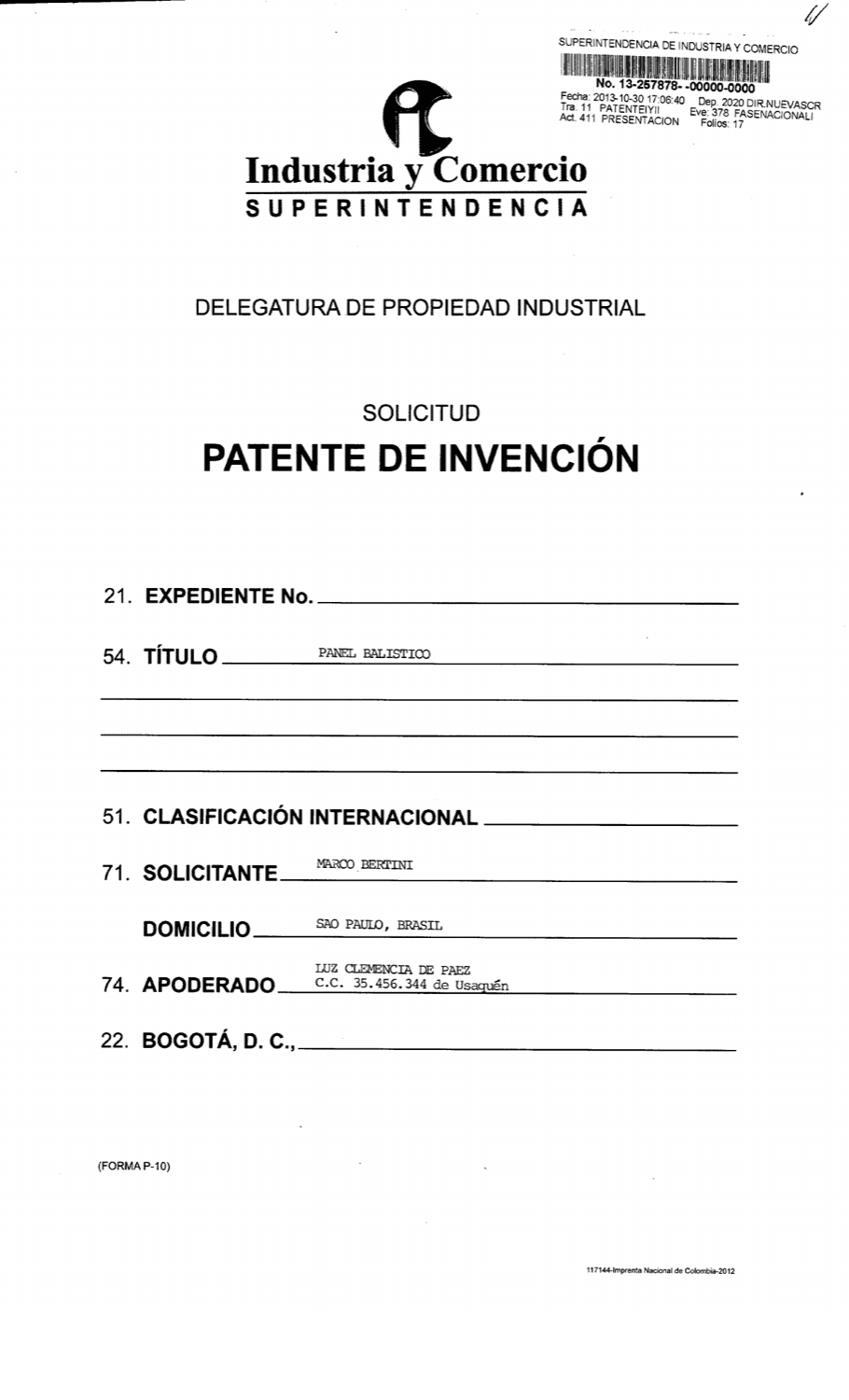 PANEL BALÍSTICO