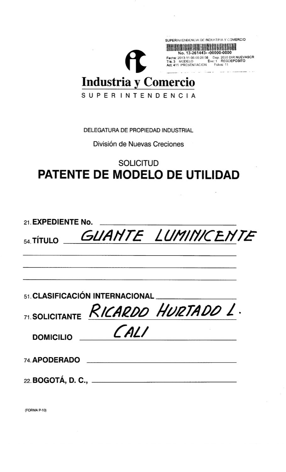 GUANTE LUMINISCENTE