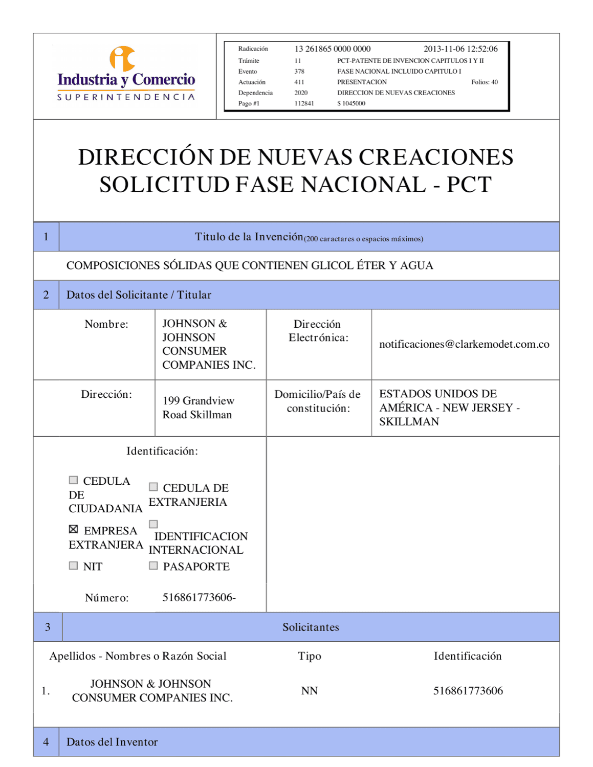 COMPOSICIONES SÓLIDAS QUE CONTIENEN GLICOL ÉTER Y AGUA