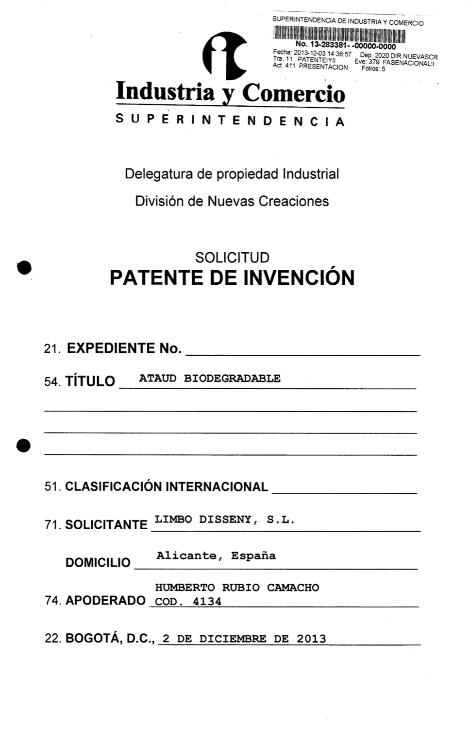 ATAÚD BIODEGRADABLE