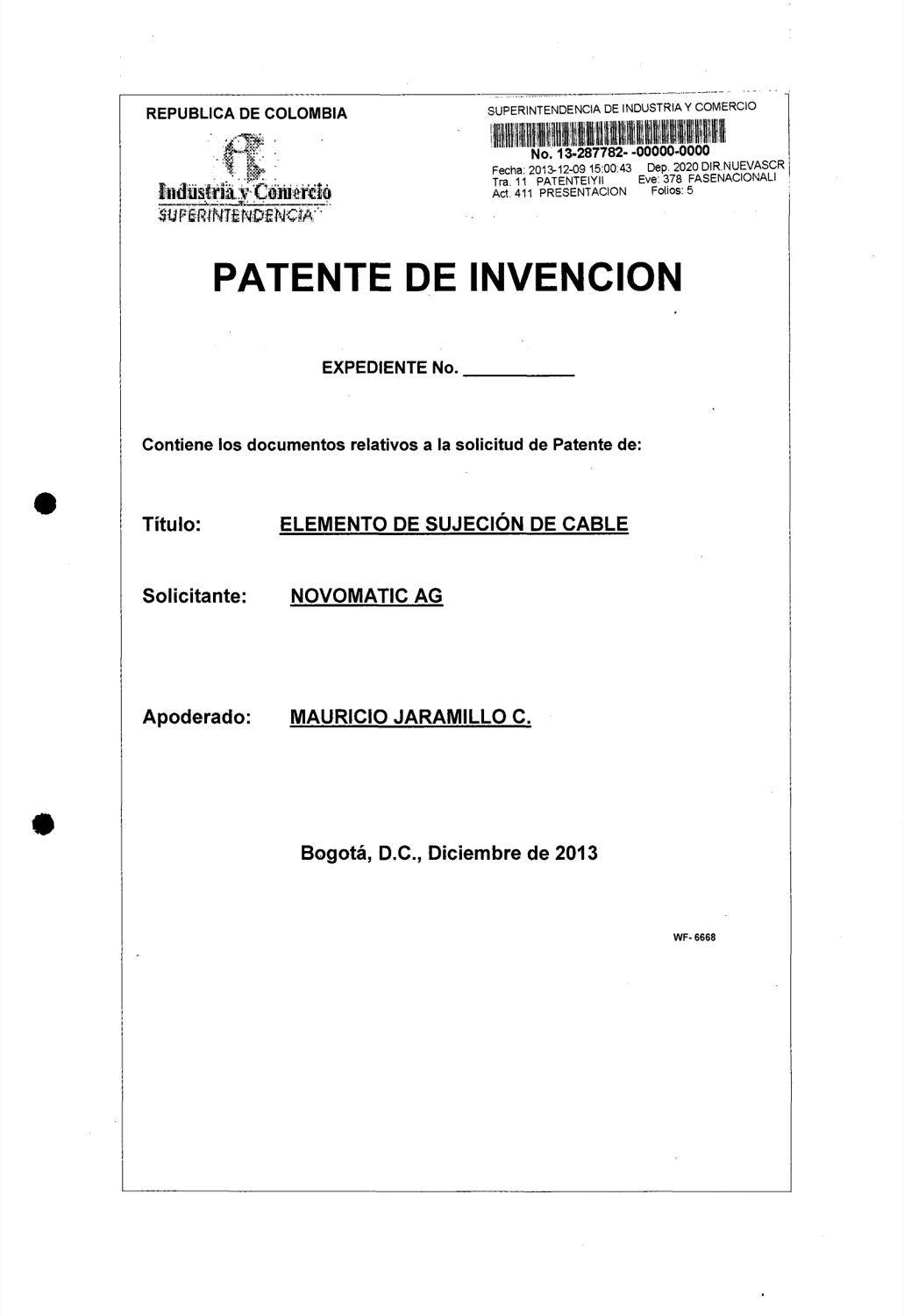 ELEMENTO DE SUJECIÓN DE CABLE
