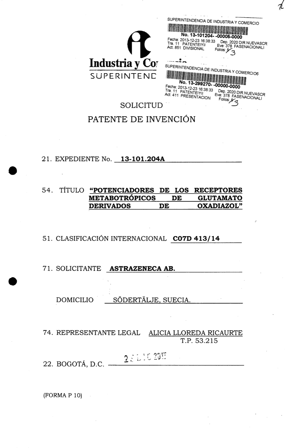 7-METIL-5-(3-PIPERAZIN-1-IL-METIL-[1,2,4]OXADIAZOL-5-IL)-2-(4TRIFLUOROMETOXIBENCIL)-2,3DIHIDROISOINDOL-1-ONA, SUS SALES Y COMPOSICIONES