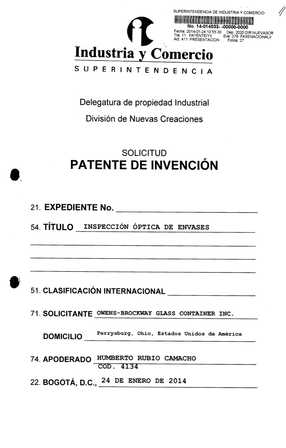 INSPECCIÓN ÓPTICA DE ENVASES
