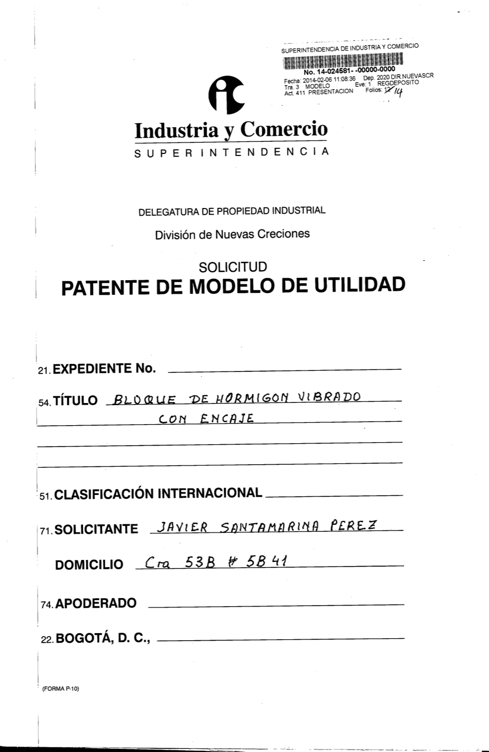 BLOQUE DE HORMIGON VIBRADO Y CON ENCAJE