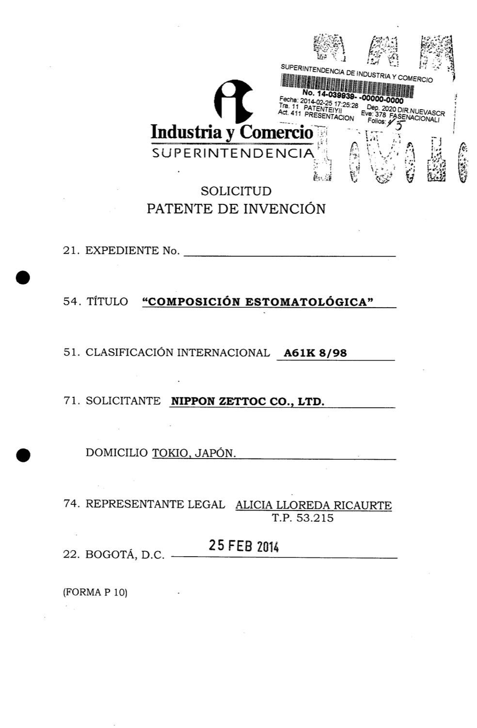 COMPOSICIÓN ESTOMATOLÓGICA