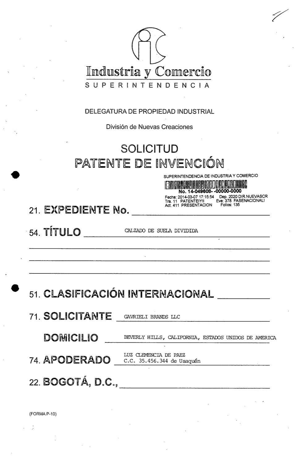 CALZADO DE SUELA DIVIDIDA