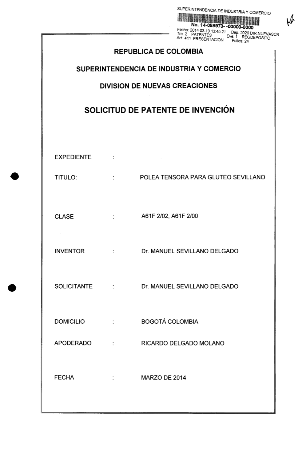 DISPOSITIVO DE ANCLAJE PARA GLUTEOPEXIA