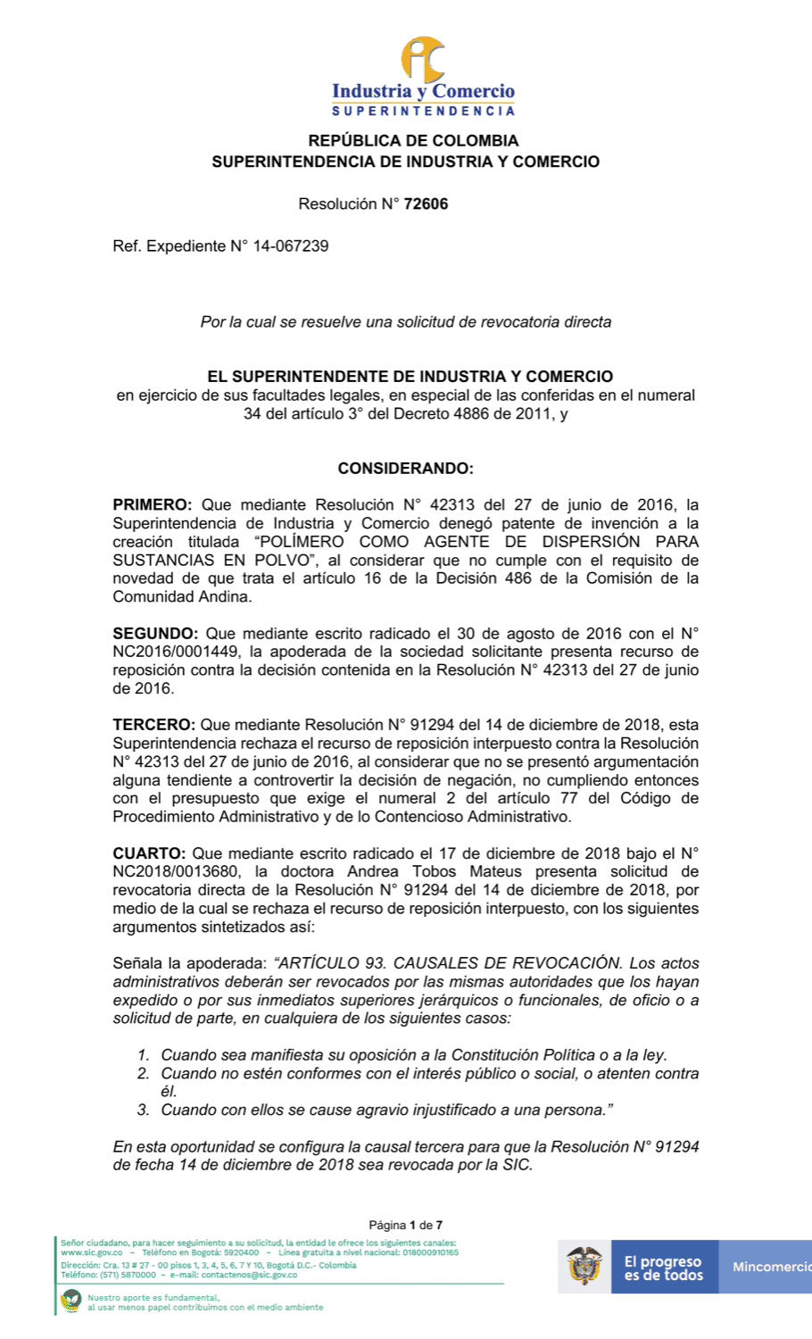 AGENTE DE DISPERSIÓN PARA SUSPENSIONES SÓLIDAS