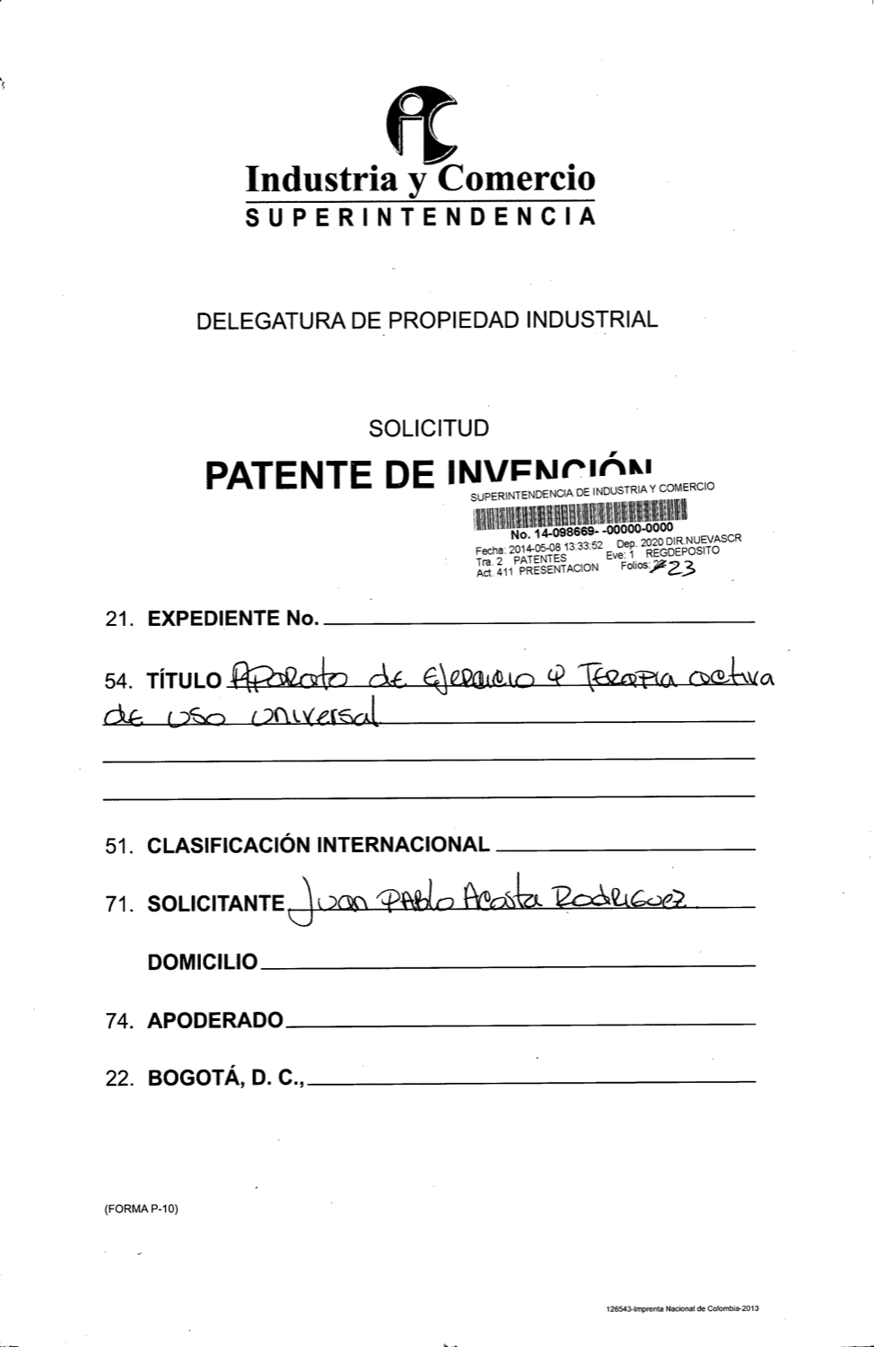 APARATO DE EJERCICIO Y TERAPIA ACTIVA DE USO UNIVERSAL