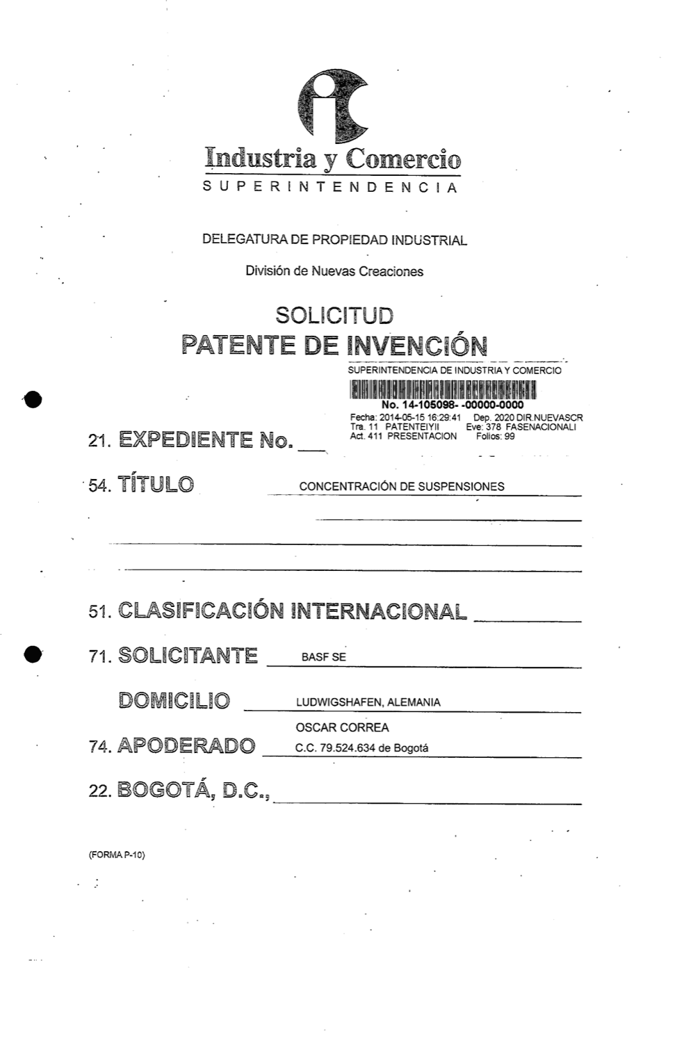 CONCENTRACIONES DE SUSPENSIONES
