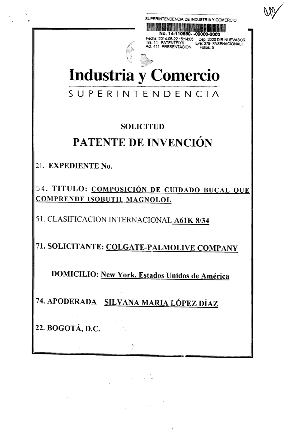 COMPOSICIÓN DE CUIDADO BUCAL QUE COMPRENDE ISOBUTIL MAGNOLOL