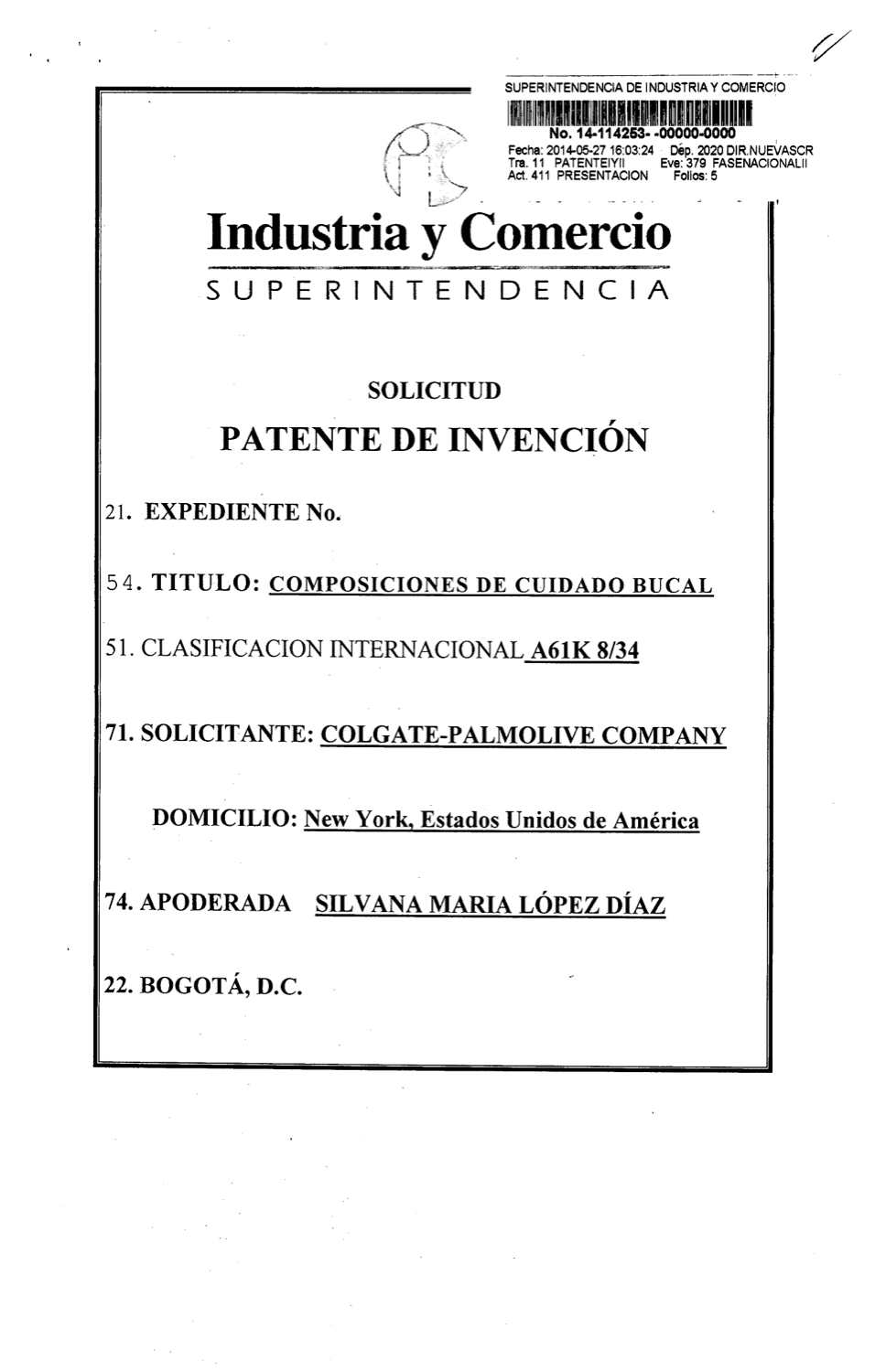 COMPOSICIONES DE CUIDADO ORAL