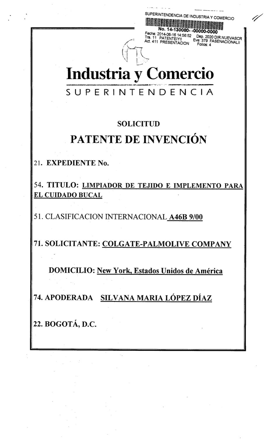 LIMPIADOR DE TEJIDO E IMPLEMENTO PARA EL CUIDADO BUCAL