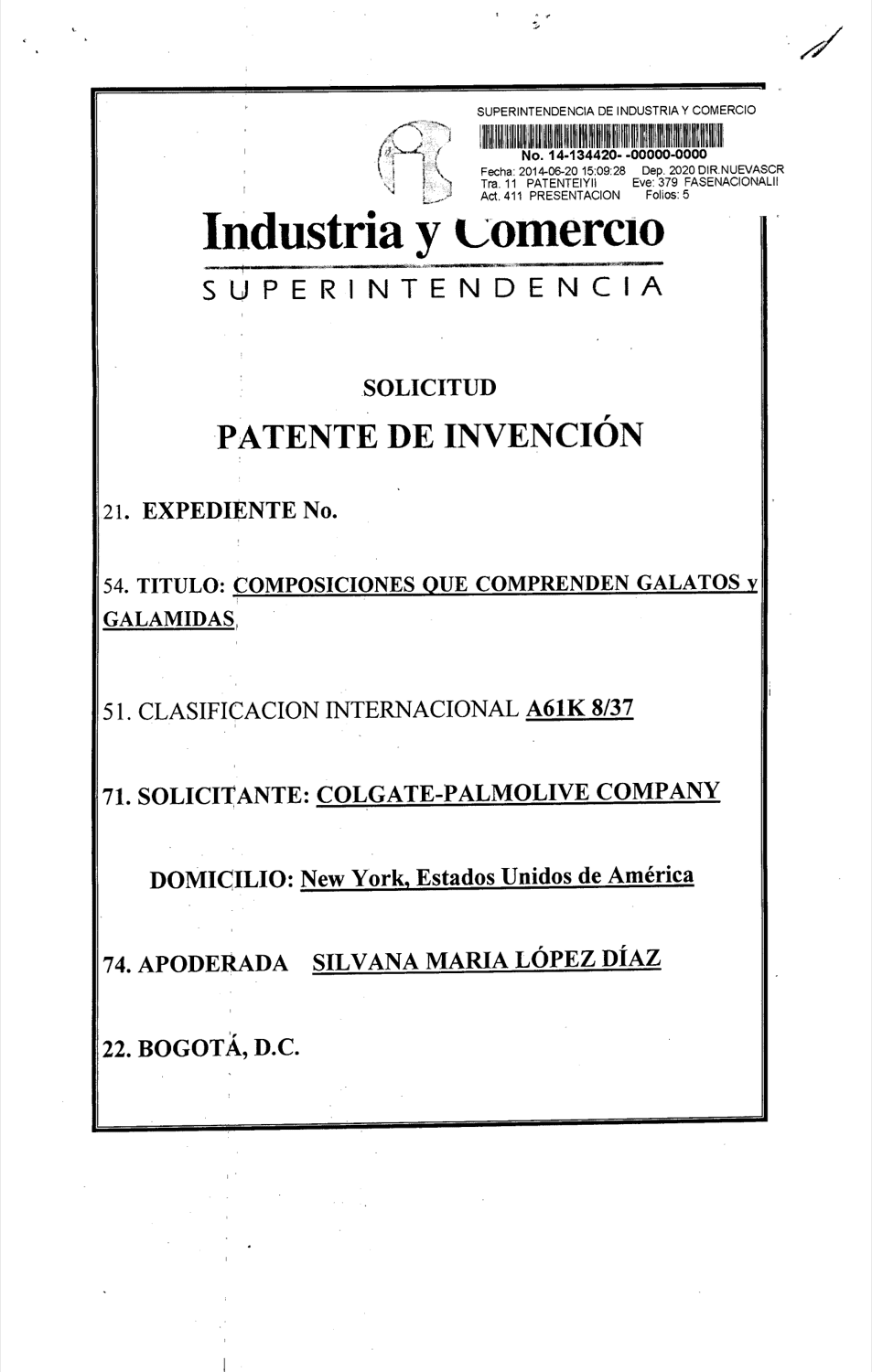 COMPOSICIONES QUE COMPRENDEN GALATOS Y GALAMIDAS