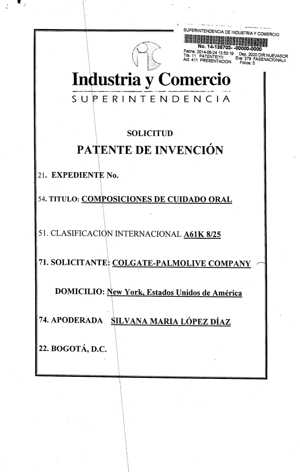 COMPOSICIONES DE CUIDADO ORAL