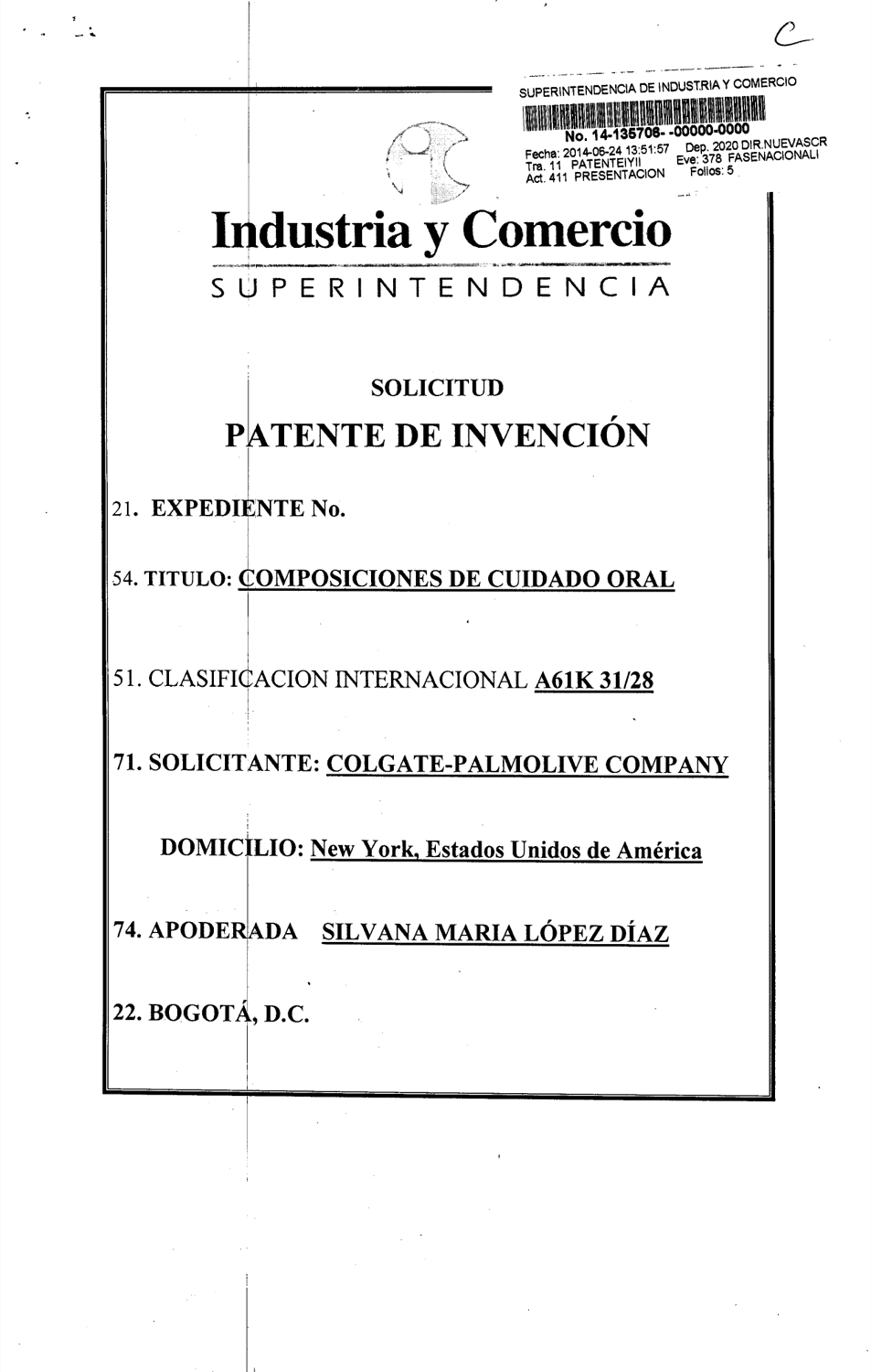 COMPOSICIONES DE CUIDADO ORAL