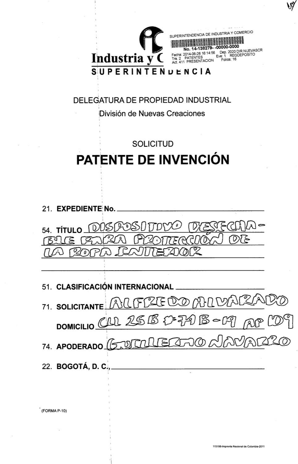 DISPOSITIVO DESECHABLE PARA PROTECCIÓN DE LA ROPA INTERIOR