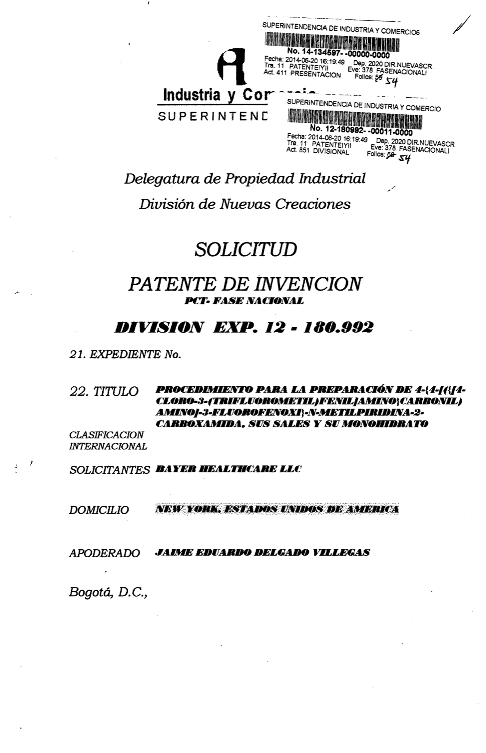 PROCEDIMIENTO PARA LA PREPARACIÓN DE 4-{4-[({[4-CLORO-3-(TRIFLUOROMETIL) FENIL] AMINO} CARBONIL) AMINO]-3-FLUOROFENOXI}-N-METILPIRIDINA-2-CARBOXAMIDA, SUS SALES Y SU MONOHIDRATO