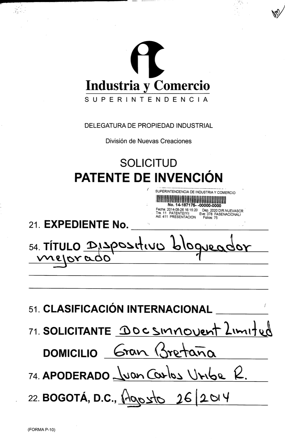 DISPOSITIVO BLOQUEADOR MEJORADO