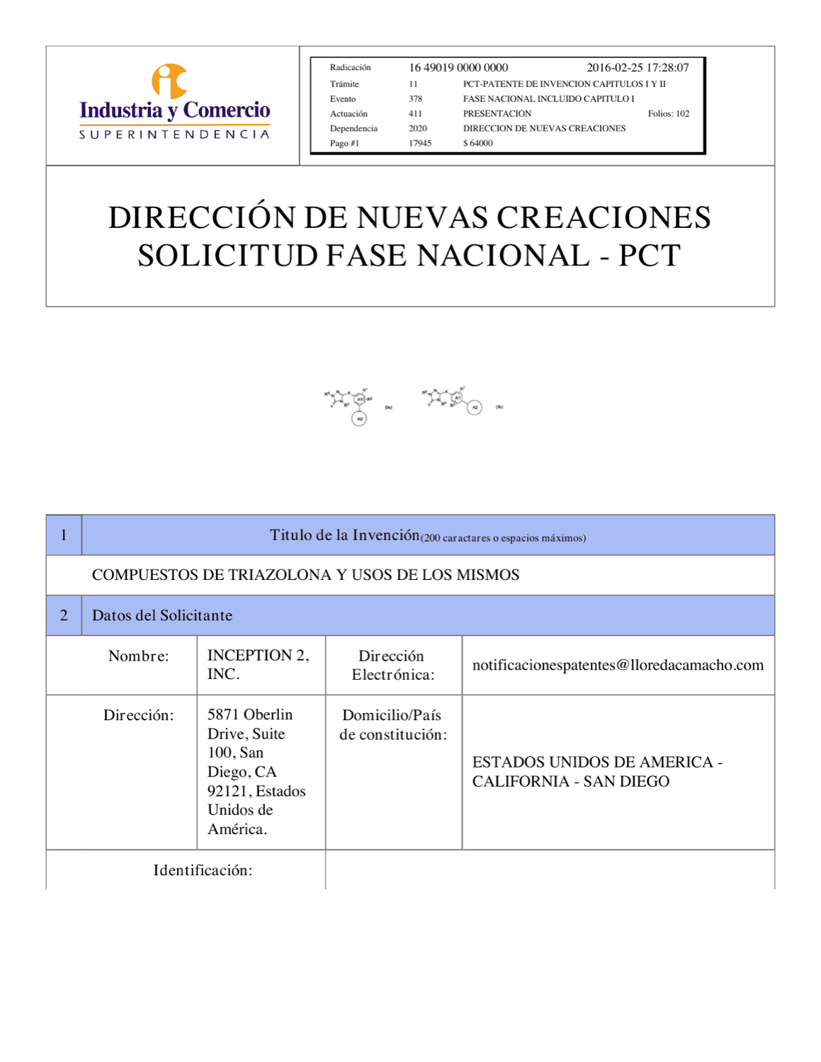 COMPUESTOS DE TRIAZOLONA