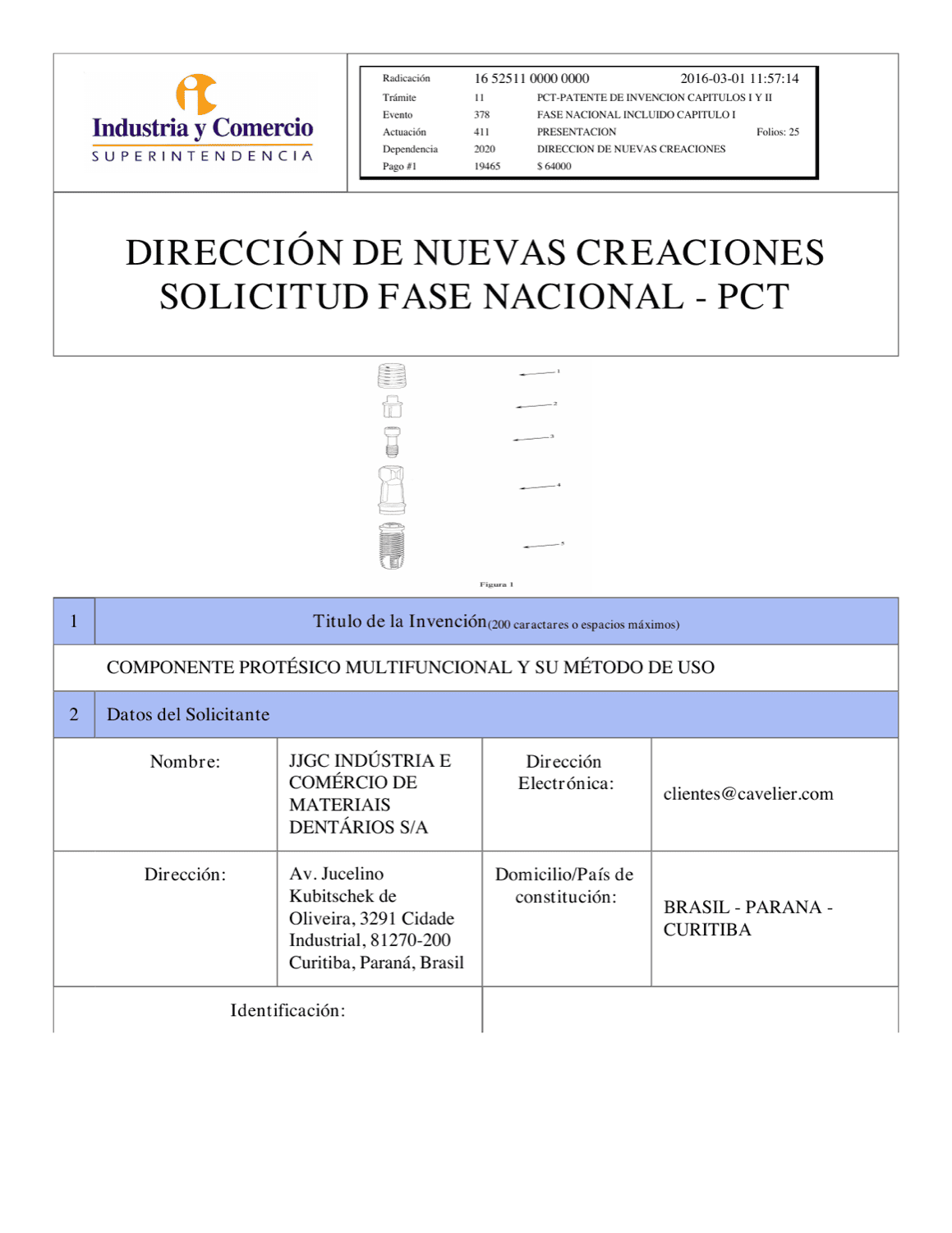 COMPONENTE PROTÉSICO DENTAL MULTIFUNCIONAL