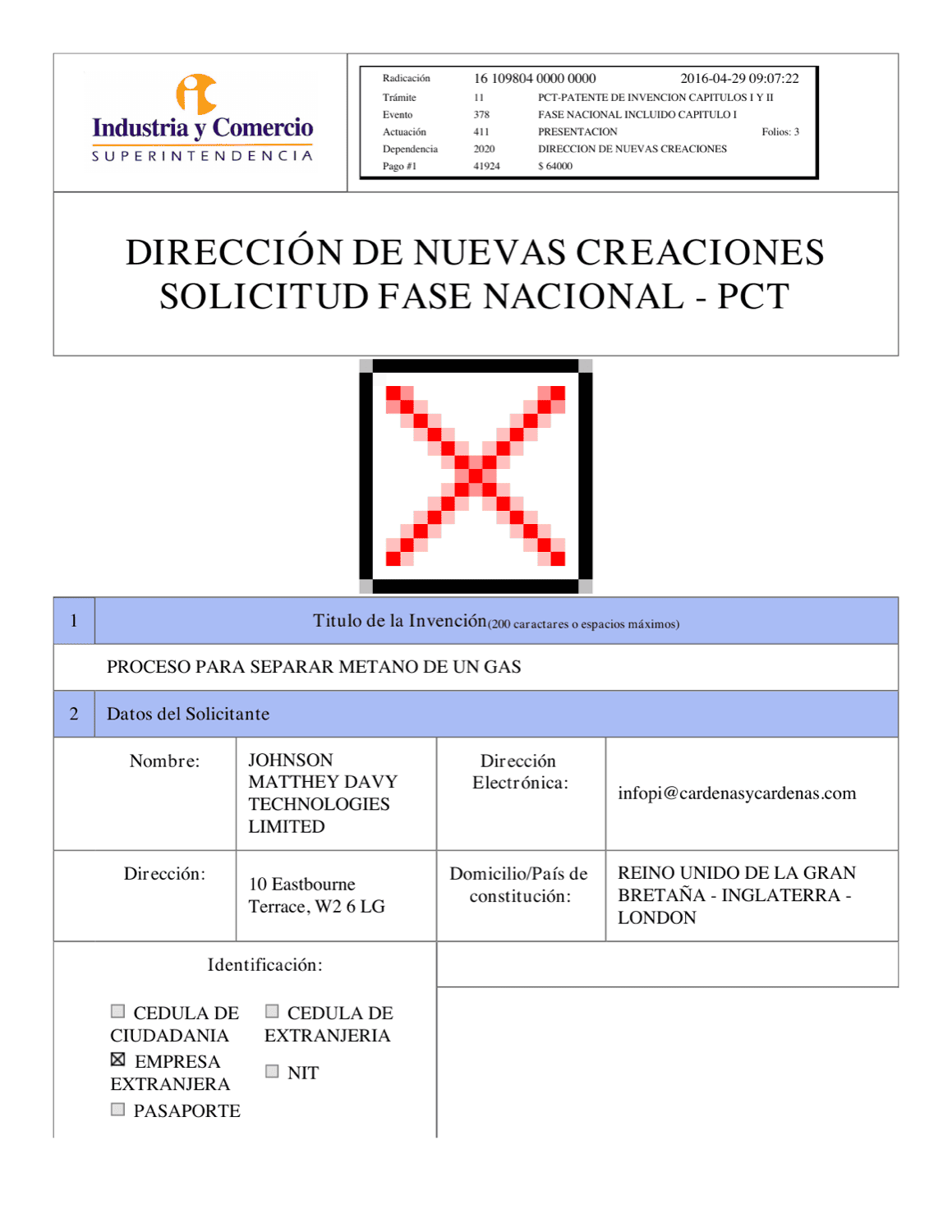 PROCESO PARA SEPARAR METANO DE UN GAS