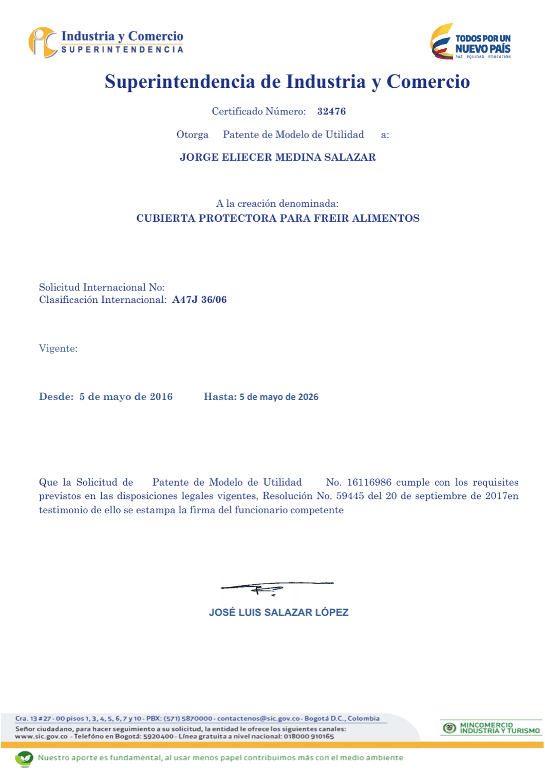 CUBIERTA PROTECTORA PARA FREIR ALIMENTOS